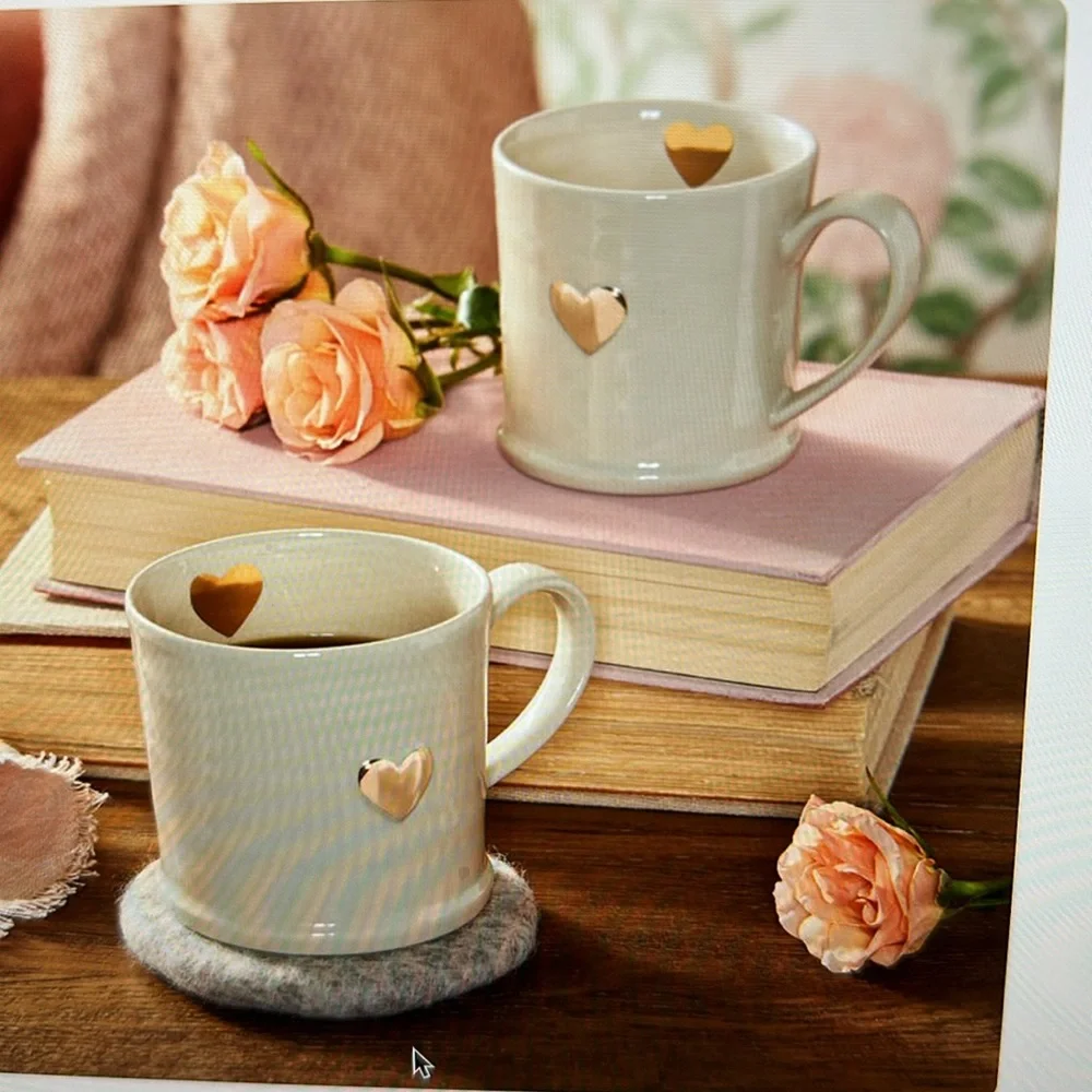 2!! ❣️ Sundance Catalog Sweetheart Stoneware Mug NWT x 2 - Picture 3 of 8